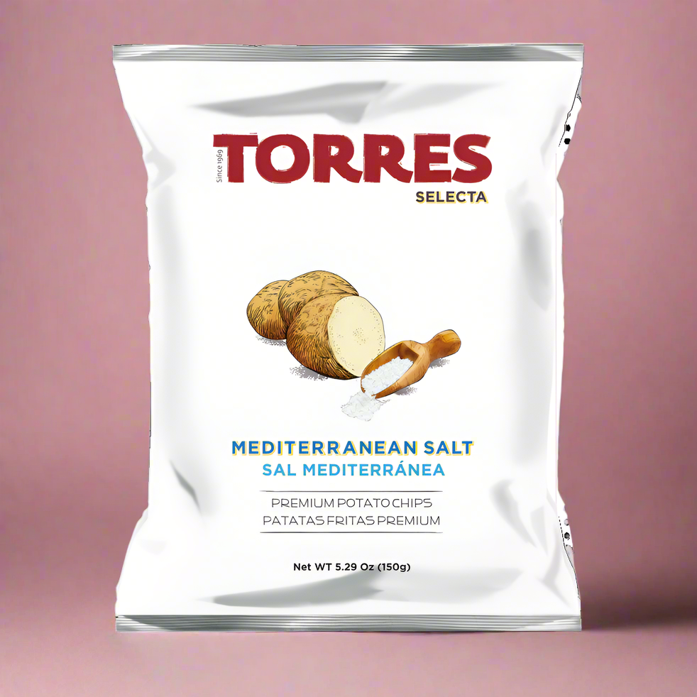 Mediterranean Sea Salt Potato Chips, Torres Selecta, Spain [150g Large Bag]